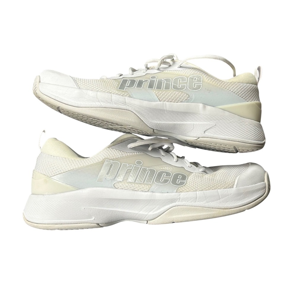 Prince Cross Court 2.0 Mens Tennis Shoes White Silver Size 11 Sneakers